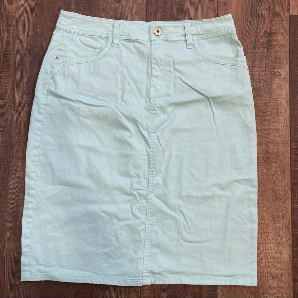 Christopher and Banks teal blue skirt